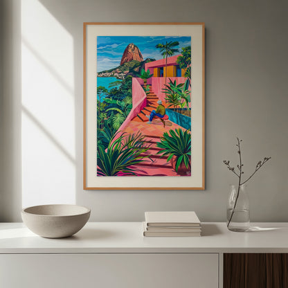 Jardim Tropical fine art print displayed in contemporary interior