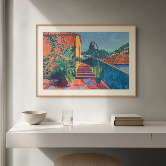 Vista Carioca fine art print displayed in contemporary interior